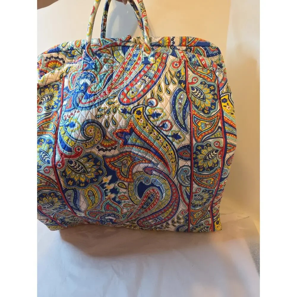 Vera Bradley Marina Paisley RARE Garment Bag Floral Quilted Hanging Travel Bag